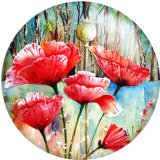 20MM Flower Colorful glass snaps buttons