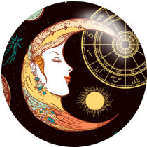 20MM moon girl glass snaps buttons