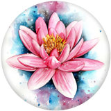 20MM Flower Colorful glass snaps buttons