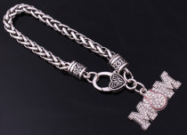 Baseball Softball Diamond MOM Alloy Bracelet Mother's Day