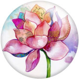 20MM Flower Colorful glass snaps buttons