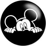 20MM Cartoon pattern glass snaps buttons