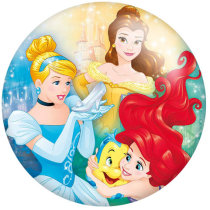 20MM Cartoon princess glass snaps buttons
