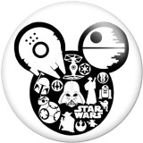 20MM Cartoon pattern glass snaps buttons