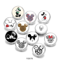 20MM Cartoon pattern glass snaps buttons