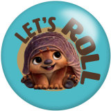20MM Cartoon glass snaps buttons