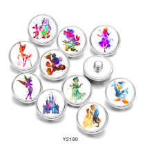 20MM Cartoon glass snaps buttons