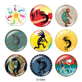 20MM MUSIC Print glass snaps buttons