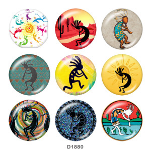 20MM MUSIC Print glass snaps buttons