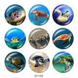 20MM Beach Ocean   sea turtle Print glass snaps buttons