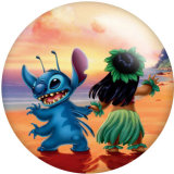 20MM Cartoon glass snaps buttons
