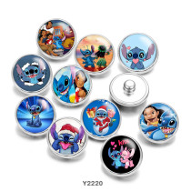 20MM Cartoon glass snaps buttons