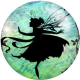 20MM Cartoon Halloween princess glass snaps buttons