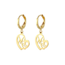 Stainless Steel Love Letter MOM Earring Ear Mother's Day Gift