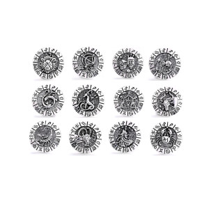 20MM  twelve constellations  design  Metal snap buttons constellation