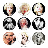 20MM Marilyn Monroe Print glass snaps buttons