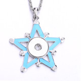 Necklace 80CM chain  metal  fit 20MM chunks snap button jewelry