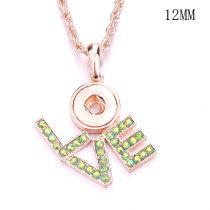 Necklace 80CM chain  metal  fit 12MM chunks snap button jewelry