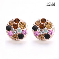 12MM rhinestones snap silver plated  interchangable snaps jewelry