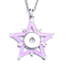 Necklace 80CM chain  metal  fit 20MM chunks snap button jewelry