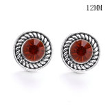 12MM rhinestones snap silver plated  interchangable snaps jewelry