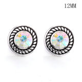 12MM rhinestones snap silver plated  interchangable snaps jewelry