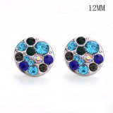 12MM rhinestones snap silver plated  interchangable snaps jewelry