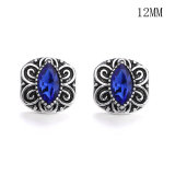 12MM rhinestones snap silver plated  interchangable snaps jewelry