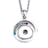 Necklace 80CM chain  metal  fit 20MM chunks snap button jewelry