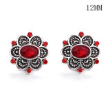 12MM rhinestones snap silver plated  interchangable snaps jewelry