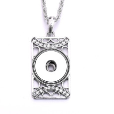 Necklace 80CM chain  metal  fit 20MM chunks snap button jewelry