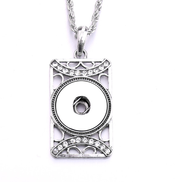 Necklace 80CM chain  metal  fit 20MM chunks snap button jewelry