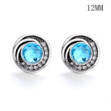12MM rhinestones snap silver plated  interchangable snaps jewelry
