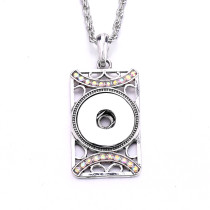 Necklace 80CM chain  metal  fit 20MM chunks snap button jewelry