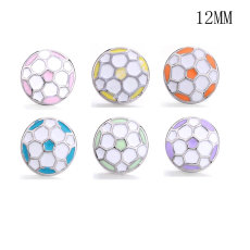 12MM football enamel snap silver plated  interchangable snaps jewelry