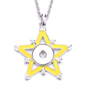 Necklace 80CM chain  metal  fit 20MM chunks snap button jewelry