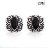 12MM rhinestones snap silver plated  interchangable snaps jewelry