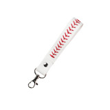 Hand Stitched Leather Baseball Earrings Bracelet Keychain Headband