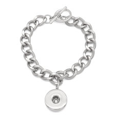Metal 1 buttons snap silver bracelet fit snaps jewelry