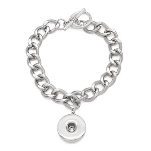 Metal 1 buttons snap silver bracelet fit snaps jewelry