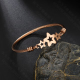 Stainless Steel Pentagram Brushed Bracelet