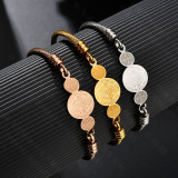 Stainless Steel Cross Brushed Bracelet
