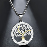 Tree of Life Openwork Jewelry Necklace with Stainless Steel Chain