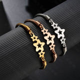 Stainless Steel Pentagram Brushed Bracelet