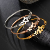 Stainless Steel Pentagram Brushed Bracelet
