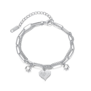 Love Stainless Steel Zircon Bracelet