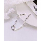 Pearl Stainless Steel Heart Bracelet