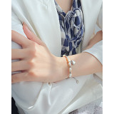 Pearl Stainless Steel Heart Bracelet