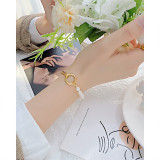 Pearl Stainless Steel Heart Bracelet