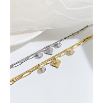Love Stainless Steel Zircon Bracelet